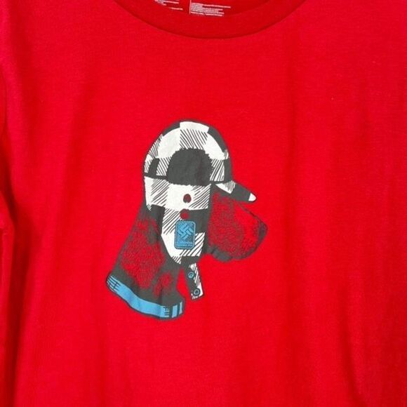Columbia‎ men’s Buffalo Plaid Hat Dog Long Sleeve Tee Shirt Large Red Labrador - Picture 3 of 6